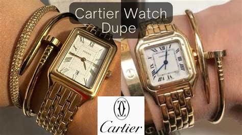 cartier watch gold dupe|look alike cartier watches.